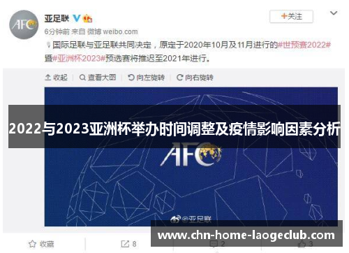 2022与2023亚洲杯举办时间调整及疫情影响因素分析
