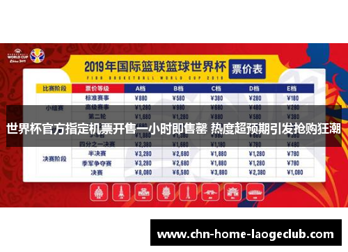世界杯官方指定机票开售一小时即售罄 热度超预期引发抢购狂潮